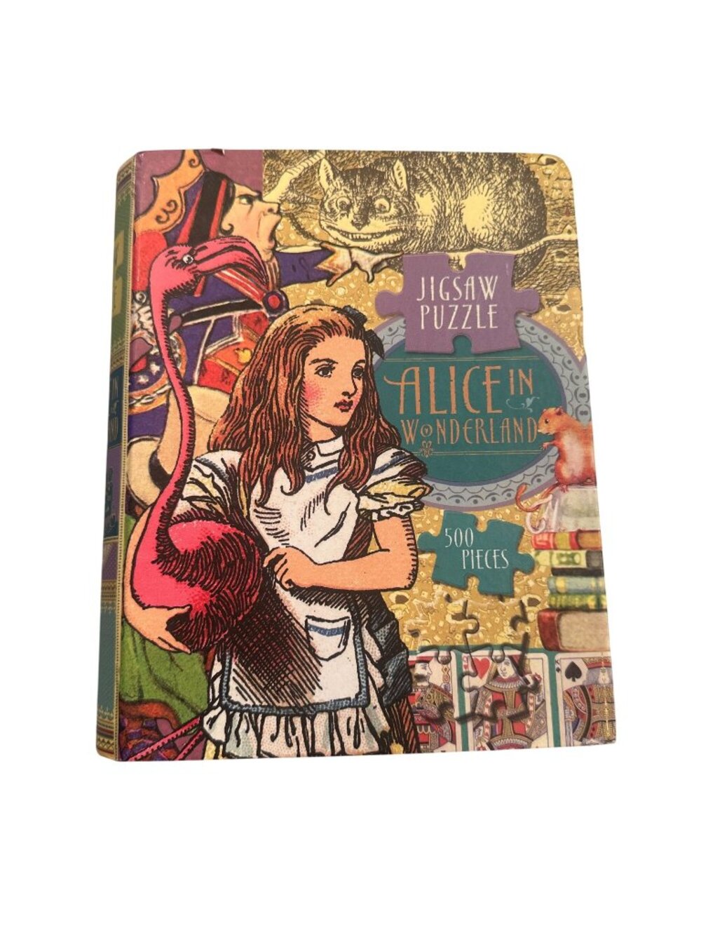 Alice In Wonderland 500 Piece Jigsaw Puzzle Book Queen Cheshire Potter Style